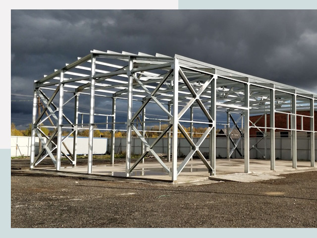 Двускатные ангары в Новокузнецк от 616 руб. за квадрат