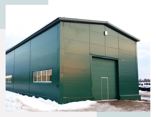 Двускатные ангары в Новокузнецке