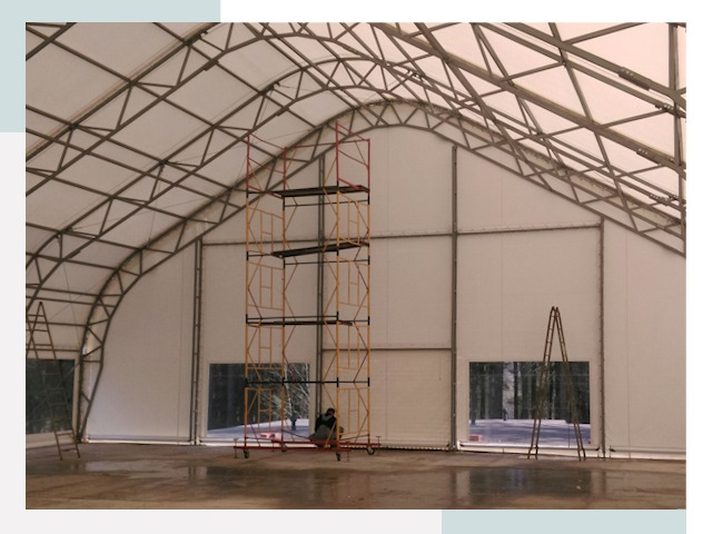 Шатровые ангары в Новокузнецке